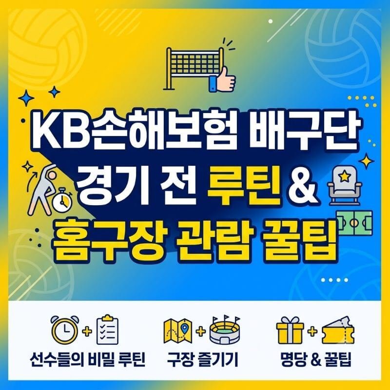 KB손해보험 배구단 선수들의 경기 전 루틴과 홈구장 관람 꿀팁 총정리