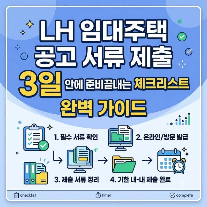 LH 임대주택 공고 서류 제출 요구받았을 때 3일 안에 준비 끝내는 체크리스트