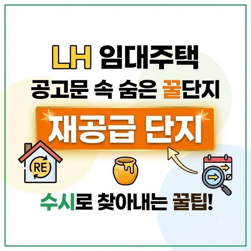 LH 임대주택 공고문 속 숨은 꿀단지 재공급 단지 수시로 찾아내는 팁
