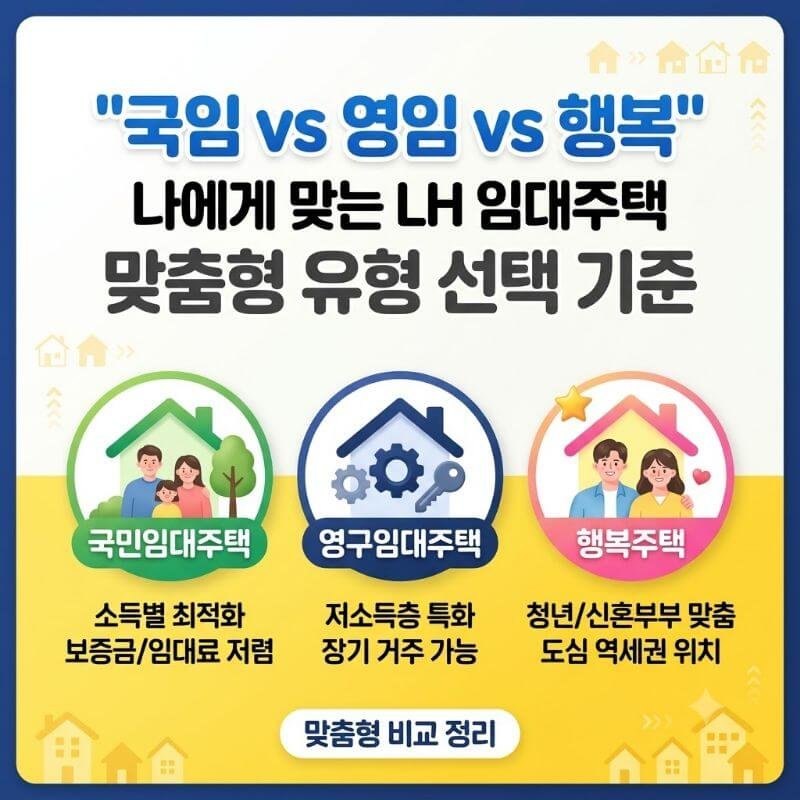 국임 vs 영임 vs 행복 나에게 맞는 LH 임대주택 맞춤형 유형 선택 기준