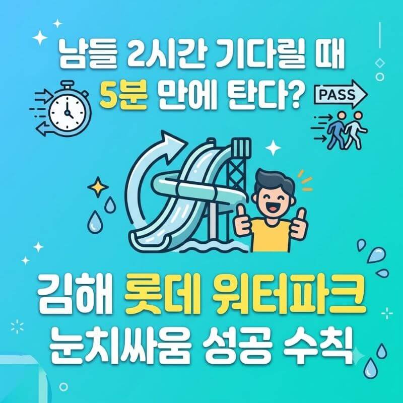 남들 2시간 기다릴 때 5분 만에 탄다 김해 롯데 워터파크 눈치싸움 성공 수칙