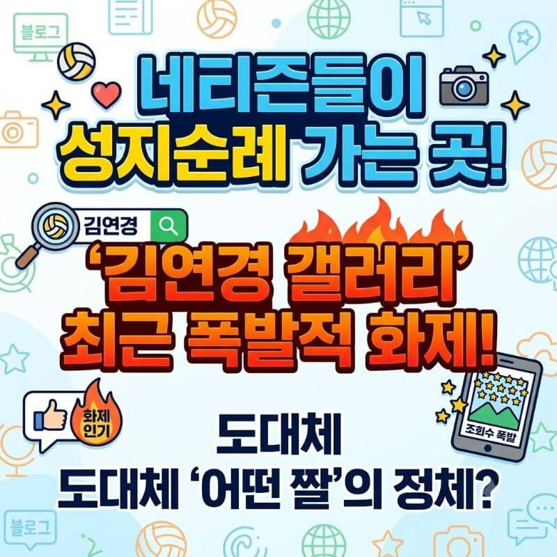 네티즌들이 성지순례 가는 곳 김연경 갤러리에서 최근 폭발적 화제 모은 짤의 정체