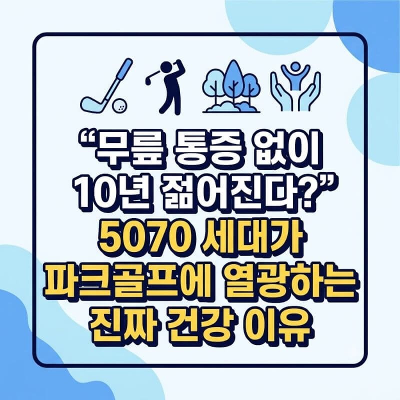 무릎 통증 없이 10년 젊어진다 5070 세대가 파크골프에 열광하는 진짜 건강 이유