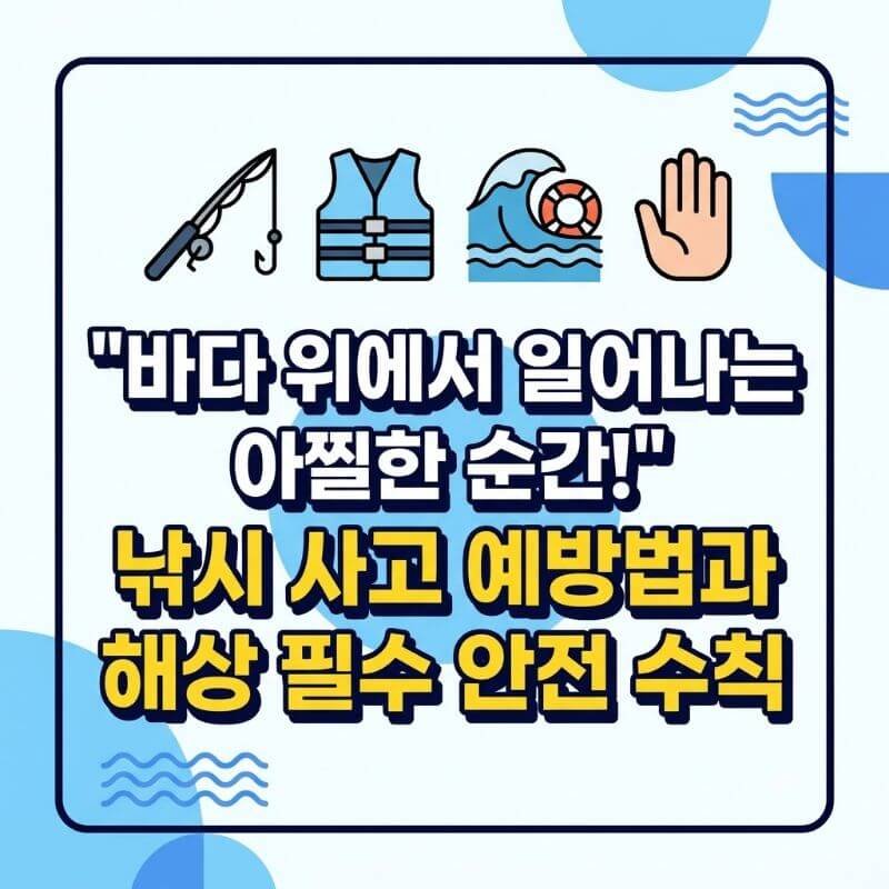 바다 위에서 일어나는 아찔한 순간! 낚시 사고 예방법과 해상 필수 안전 수칙