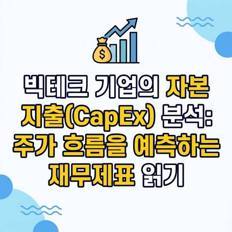 빅테크 기업의 자본 지출(CapEx) 분석 주가 흐름을 예측하는 재무제표 읽기