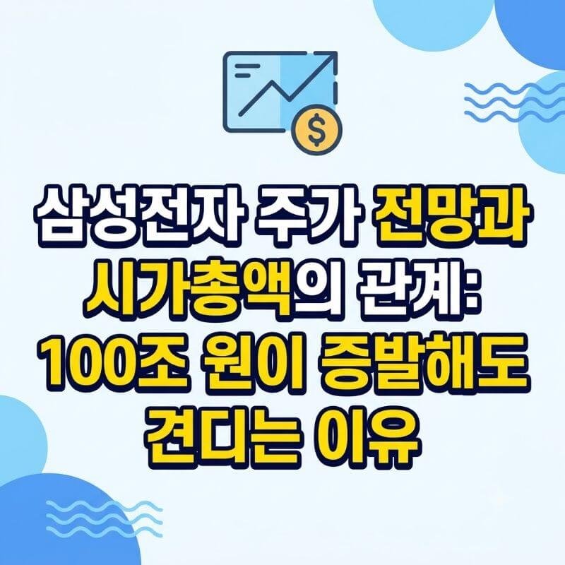 삼성전자 주가 전망과 시가총액의 관계 100조 원이 증발해도 견디는 이유