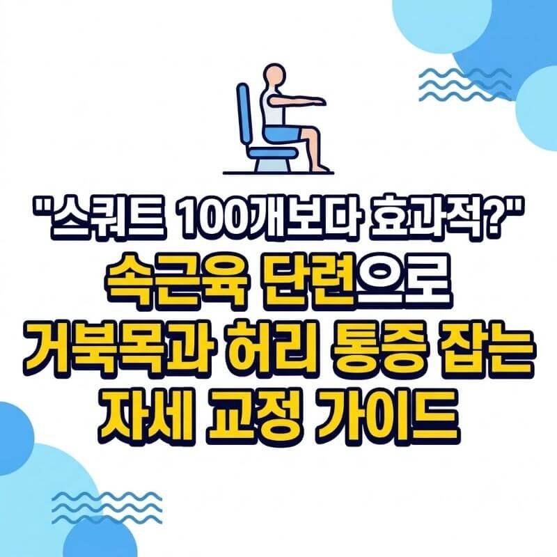 스쿼트 100개보다 효과적 속근육 단련으로 거북목과 허리 통증 잡는 자세 교정 가이드