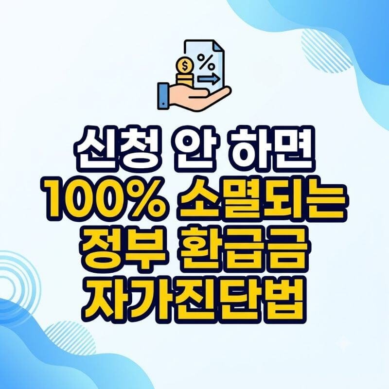신청 안 하면 100% 소멸되는 정부 환급금 자가진단법