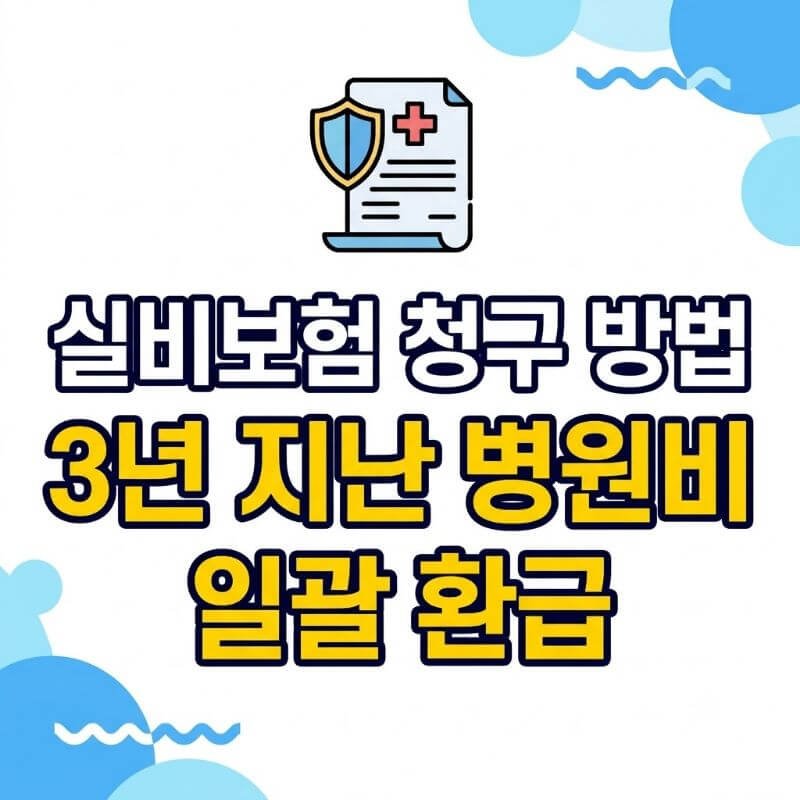 실비보험 청구 방법 앱 접수 시 3년 지난 병원비 영수증도 일괄 환급받는 실전 팁