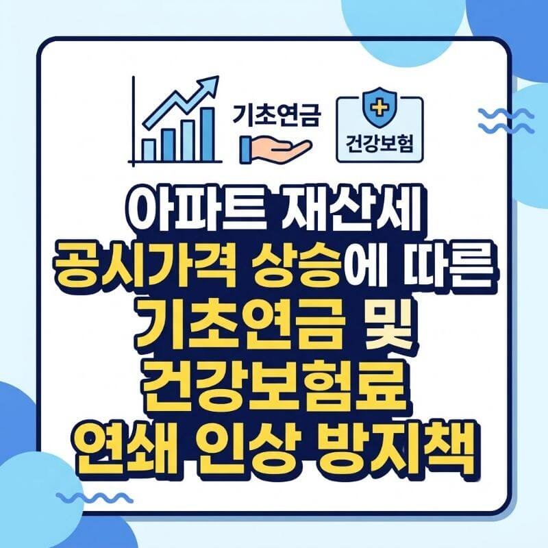 아파트 재산세 공시가격 상승에 따른 기초연금 및 건강보험료 연쇄 인상 방지책