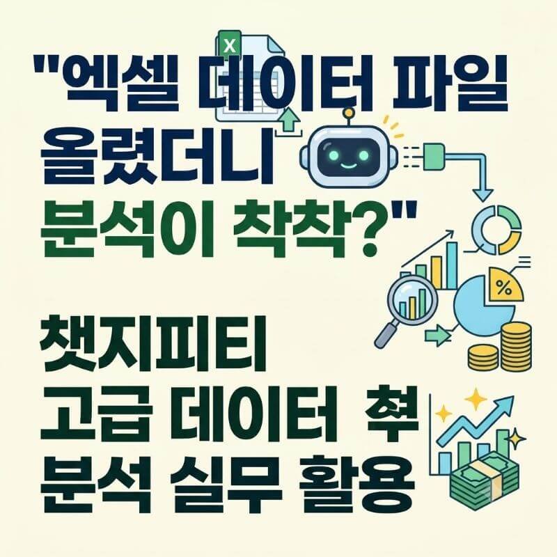 엑셀 데이터 파일 올렸더니 분석이 착착 챗지피티 고급 데이터 분석 실무 활용