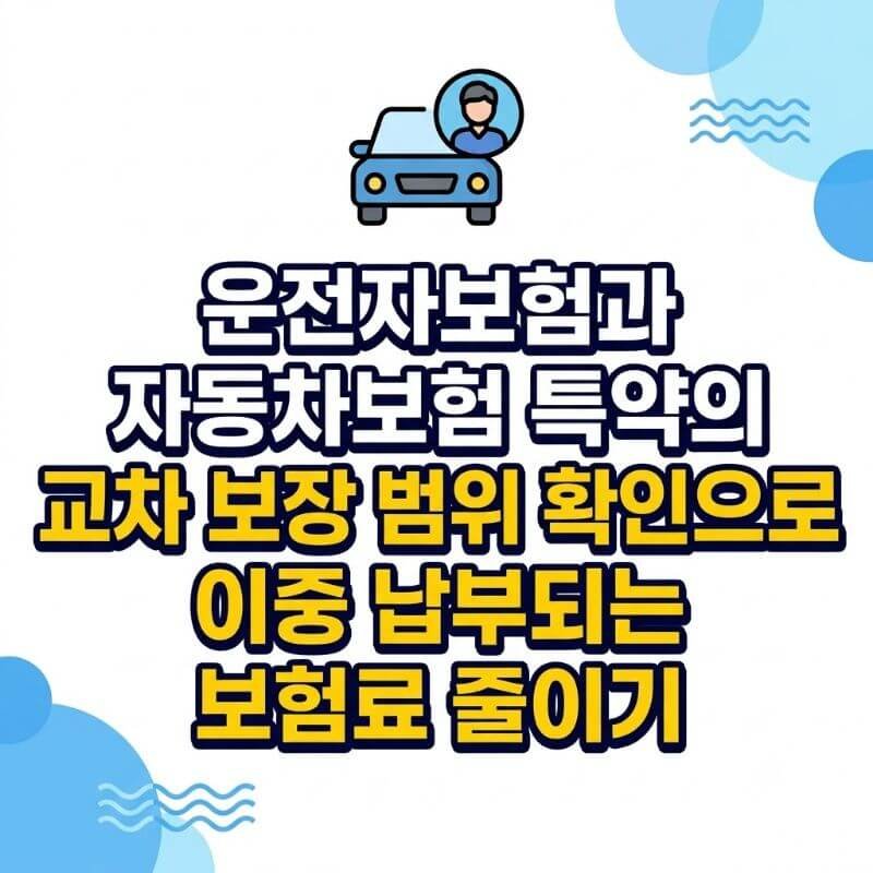 운전자보험과 자동차보험 특약의 교차 보장 범위 확인으로 이중 납부되는 보험료 줄이기