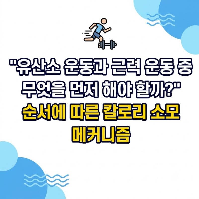 유산소 운동과 근력 운동 중 무엇을 먼저 해야 할까 순서에 따른 칼로리 소모 메커니즘