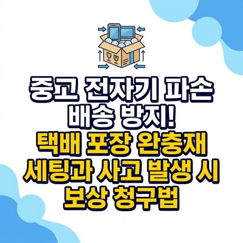 중고 전자기기 파손 배송 방지! 택배 포장 완충재 세팅과 사고 발생 시 보상 청구법