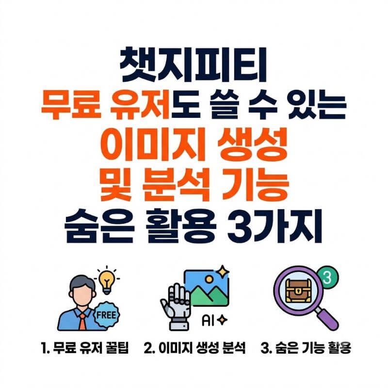 챗지피티 무료 유저도 쓸 수 있는 이미지 생성 및 분석 기능 숨은 활용 3가지