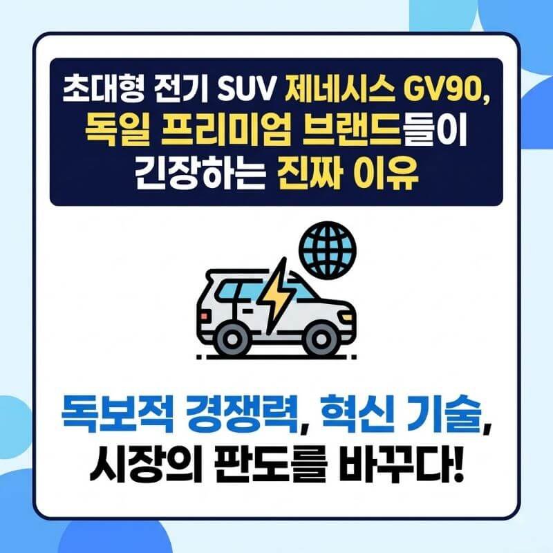 초대형 전기 SUV 제네시스 GV90, 독일 프리미엄 브랜드들이 긴장하는 진짜 이유