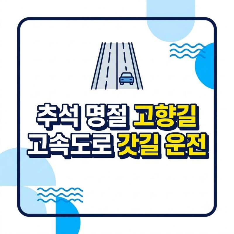 추석 명절 고향길 고속도로 갓길 운전 통행 허용 구간 확인법과 위반 시 과태료 안내