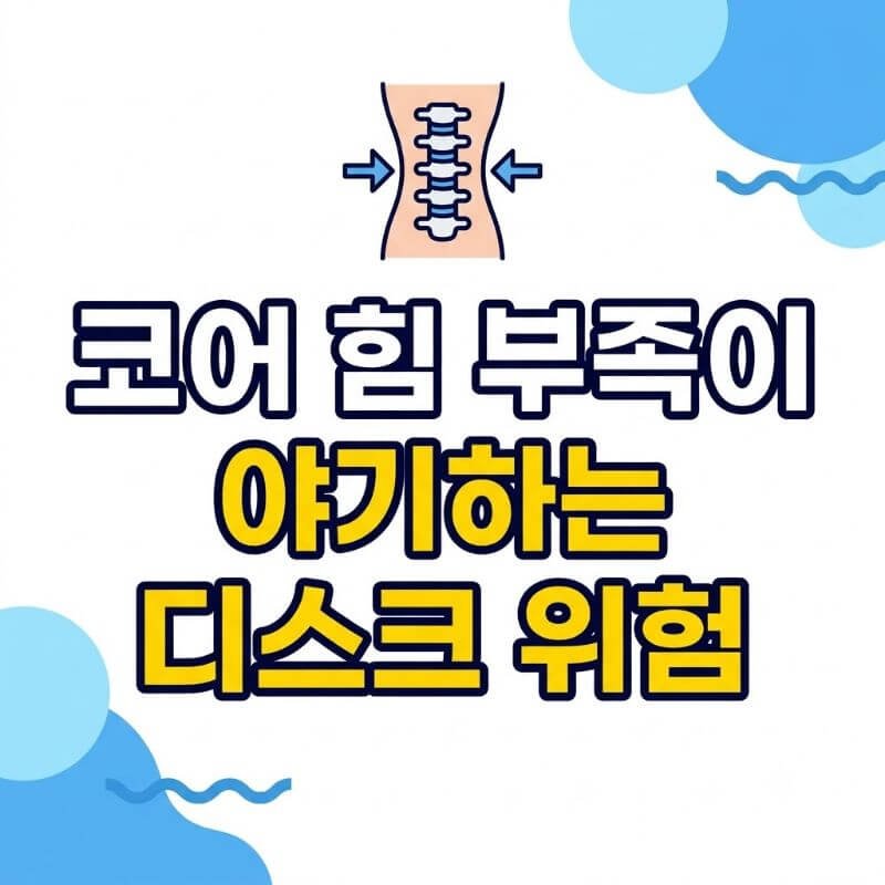 코어 힘 부족이 야기하는 디스크 위험 일상에서 바로 확인하는 코어 근력 테스트 3가지