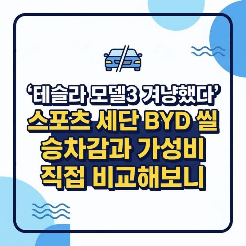 테슬라 모델3 겨냥했다 스포츠 세단 BYD 씰, 승차감과 가성비 직접 비교해보니