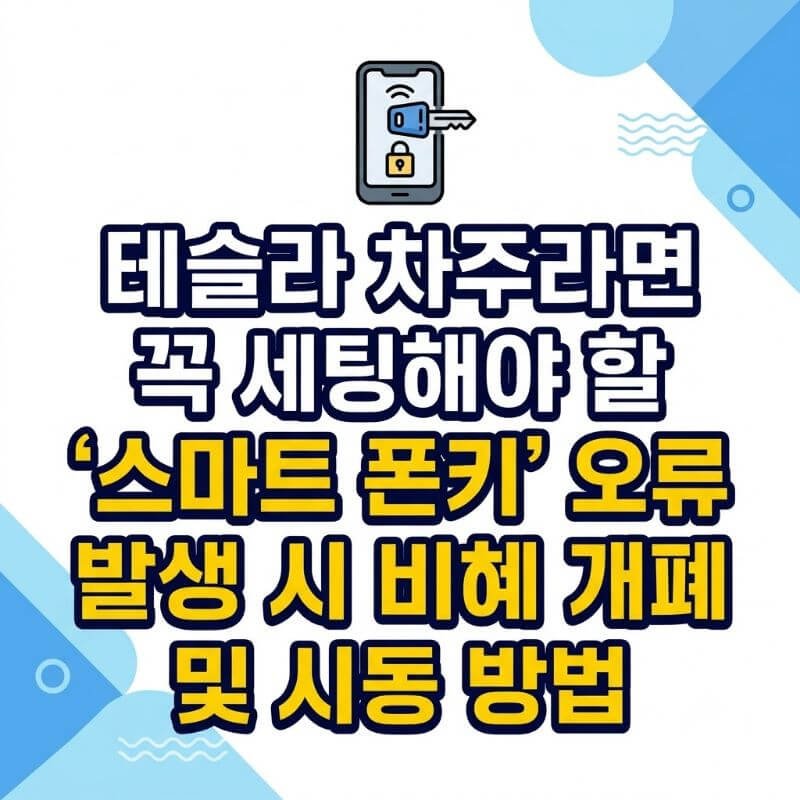 테슬라 차주라면 꼭 세팅해야 할 스마트 폰키 오류 발생 시 비상 개폐 및 시동 방법