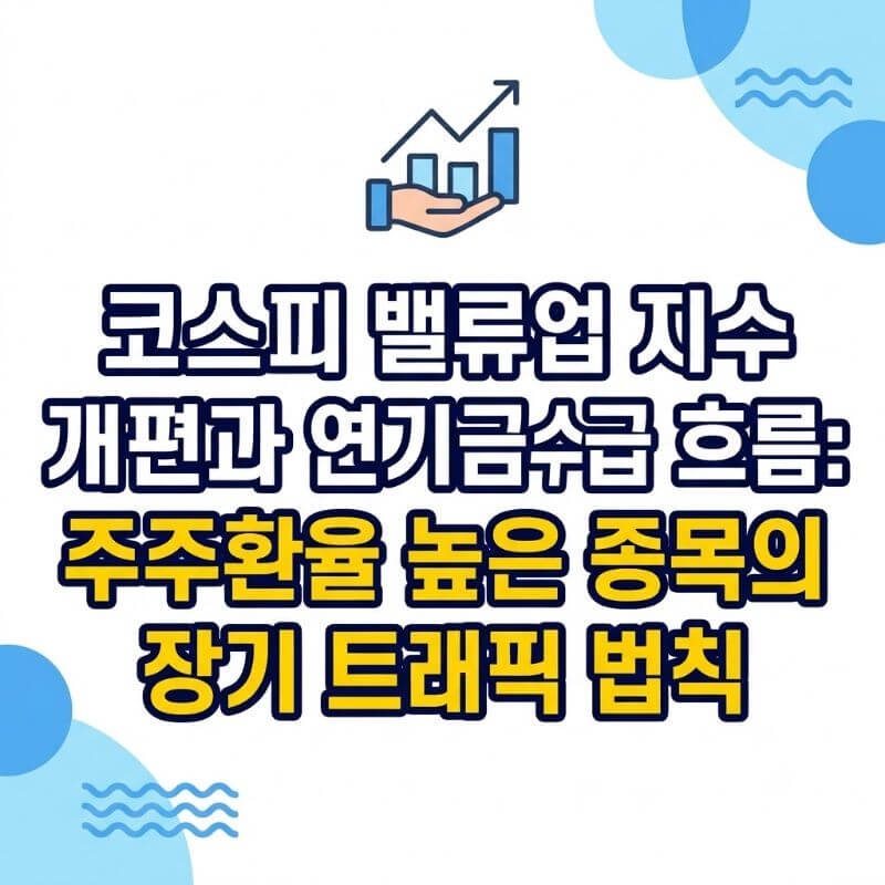 코스피 밸류업 지수 개편과 연기금 수급 흐름 주주환율 높은 종목의 장기 트래픽 법칙